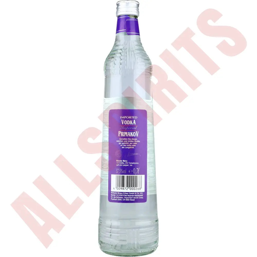 Primakov Imperial Vodka 37,5% 0,7 ltr. - AllSpirits