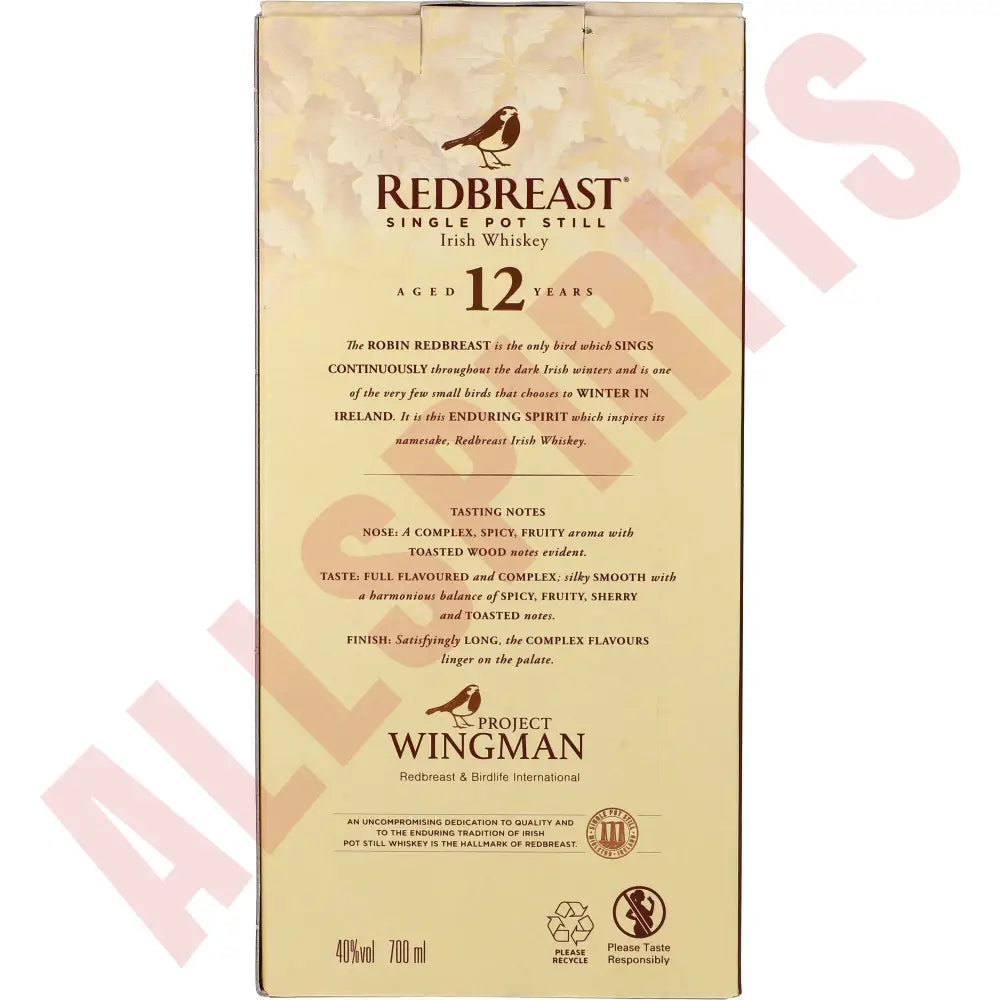 Redbreast 12y Birdfeeder 0,7 ltr. - AllSpirits