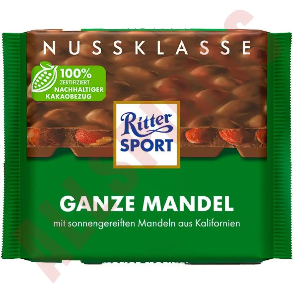 Ritter Sport Schokolade Nussklasse Ganze Mandel 100g - AllSpirits