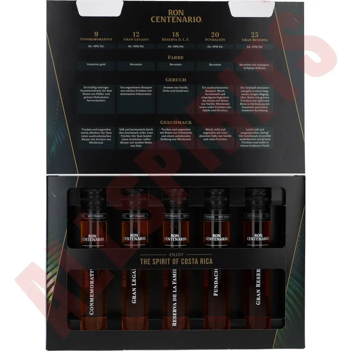 Ron Centenario Rum Tasting Set 5x 0,05 ltr. - AllSpirits