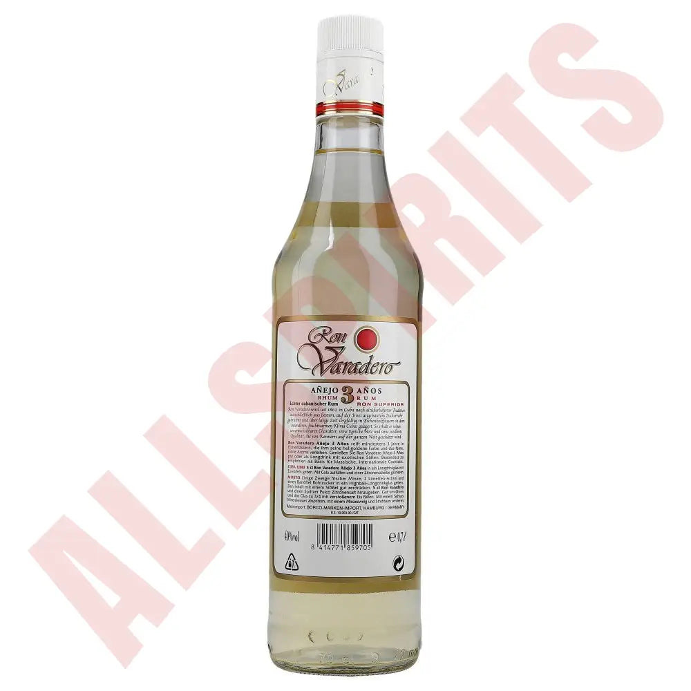 Ron Varadero Blanco 3 Anos 40% 0,7 ltr - AllSpirits