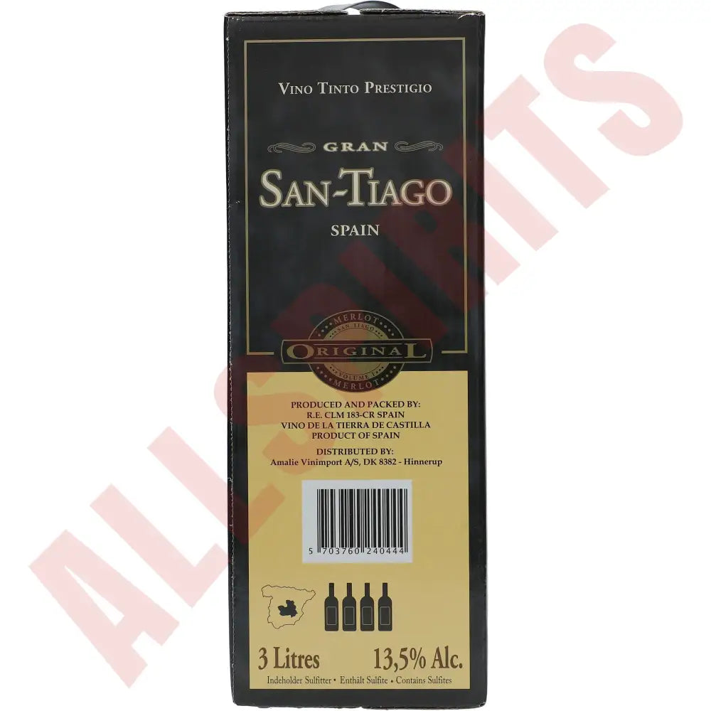 San Tiago Merlot 13,5% 3 ltr. - AllSpirits