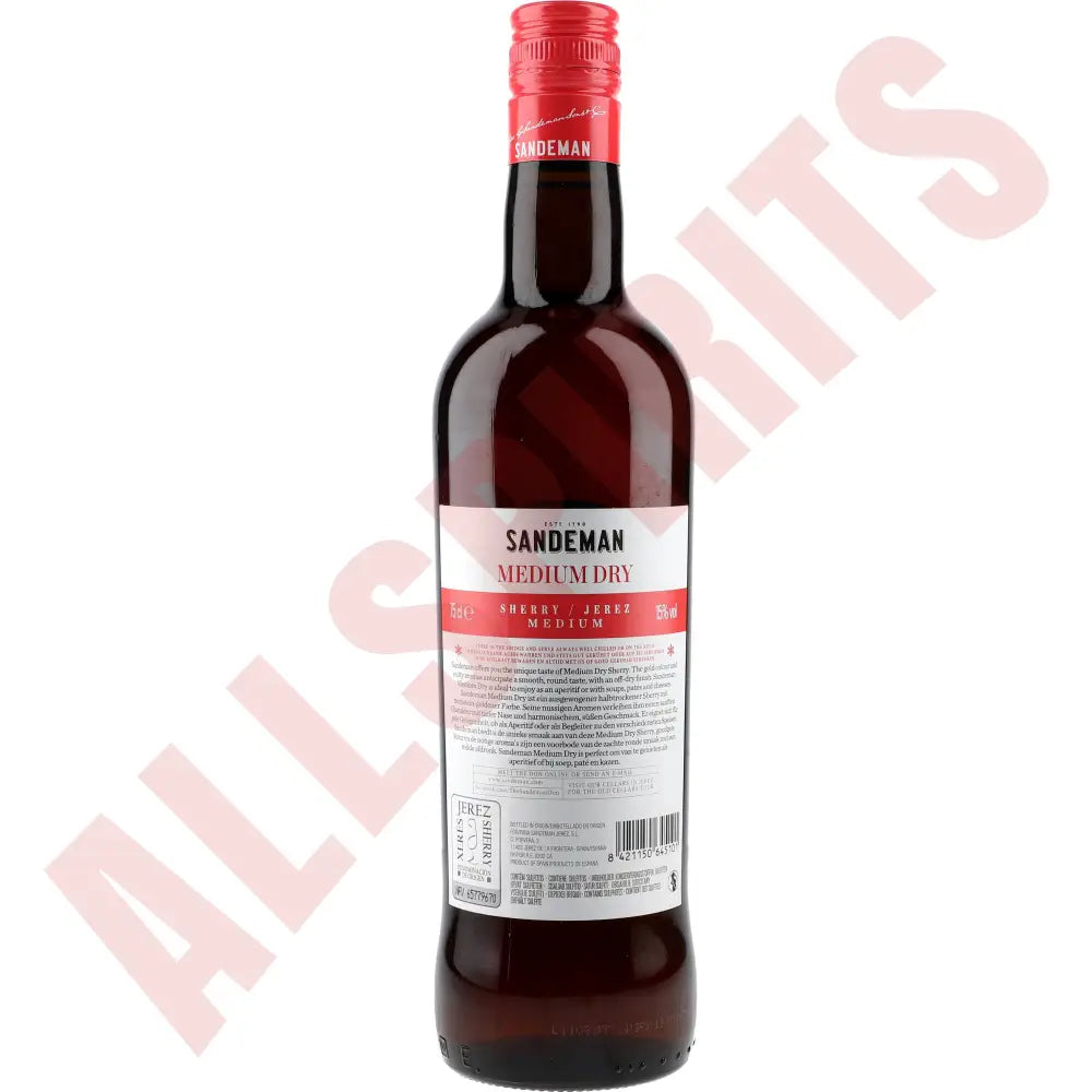 Sandeman Sherry Medium Dry 15% 0,75 ltr. - AllSpirits