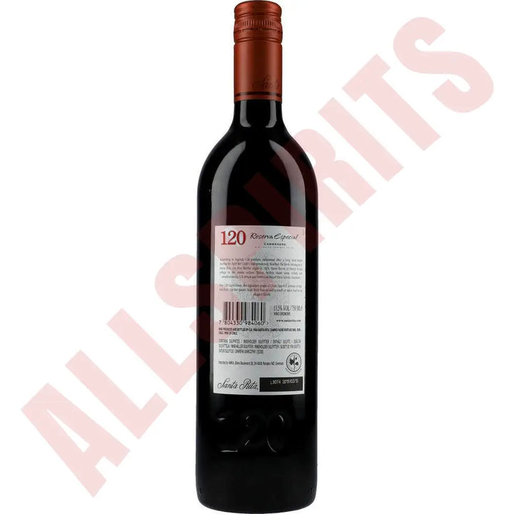 Santa Rita 120 Carmenere 13,5% 0,75 ltr - AllSpirits