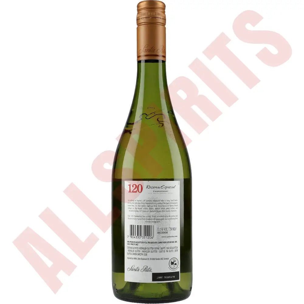 Santa Rita 120 Chardonnay 13,5% 0,75 ltr - AllSpirits