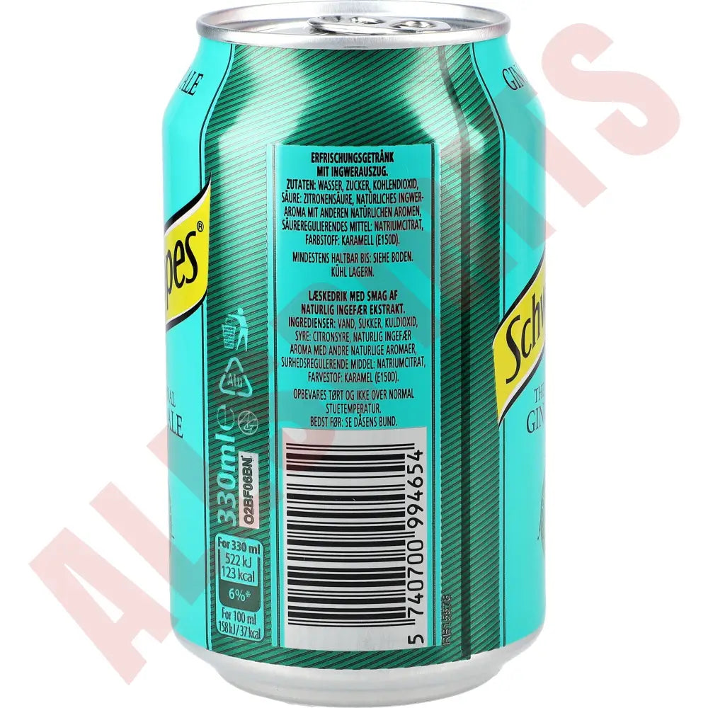 Schweppes Ginger Ale 24x0,33 ltr. zzgl. DPG Pfand - AllSpirits