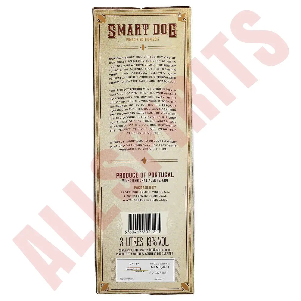 Smart Dog Syrah Trincadeira 13,5% 3 ltr. - AllSpirits