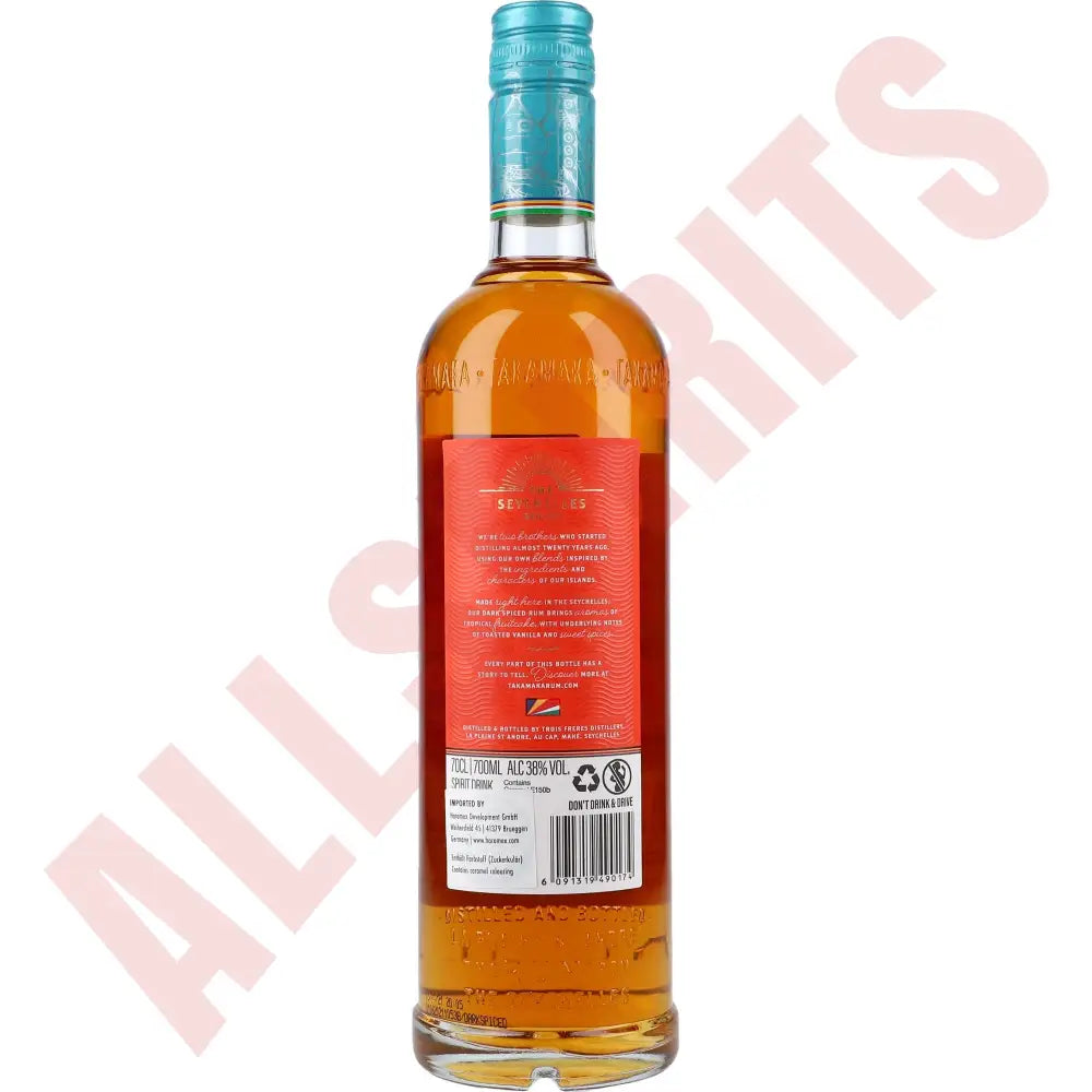 Takamaka Dark Spiced 38% 0,7 ltr. - AllSpirits