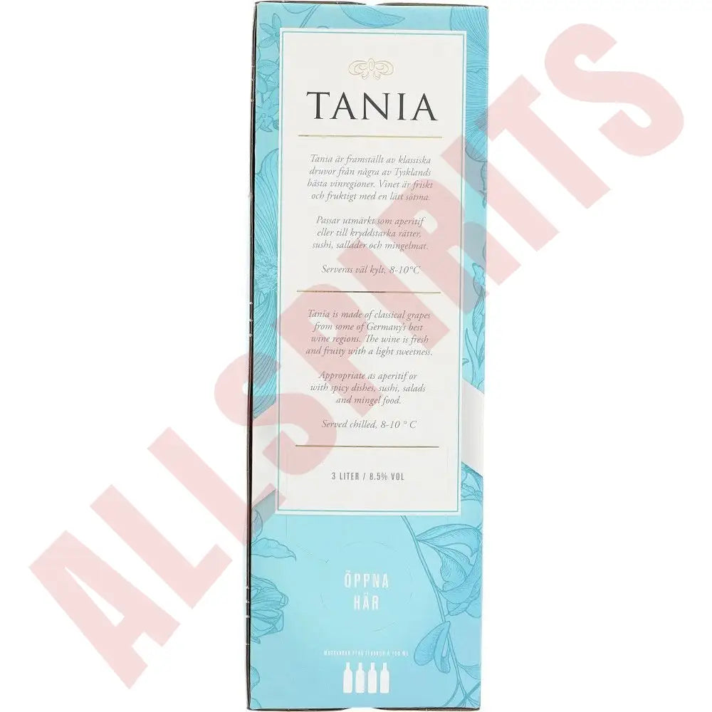 Tania Vitt Vin 8,5% 3 ltr. - AllSpirits