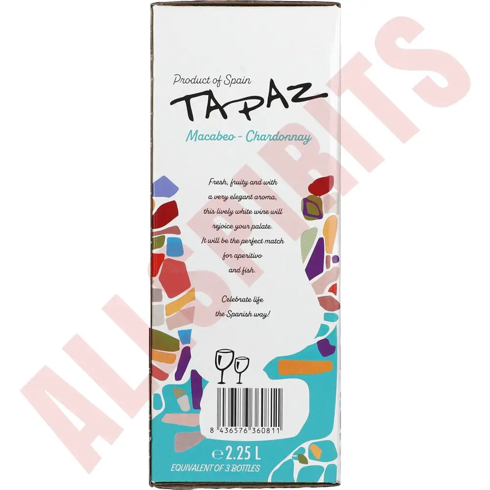 Tapaz Macabeo Chardonnay 11,5% 2,25L BIB - AllSpirits