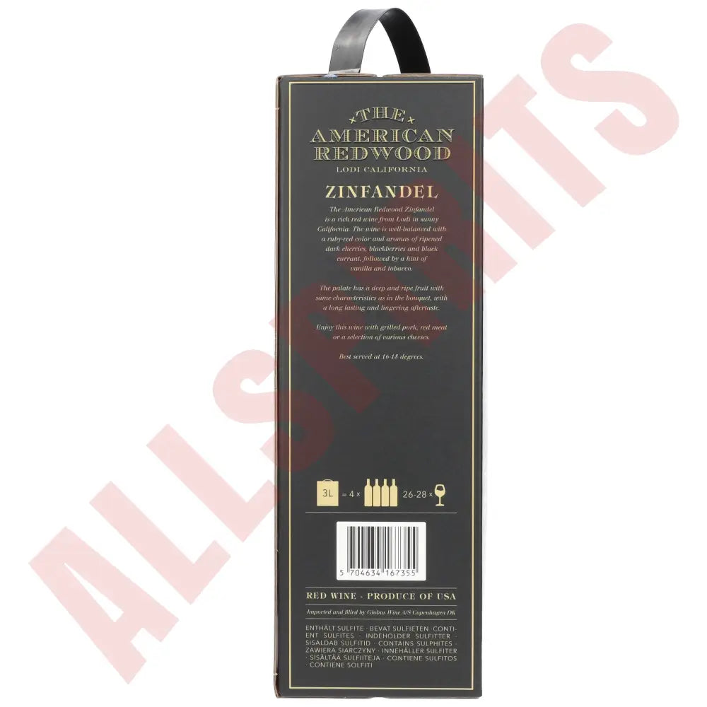 The American Redwood Zinfandel 14,5 % 3 ltr. - AllSpirits