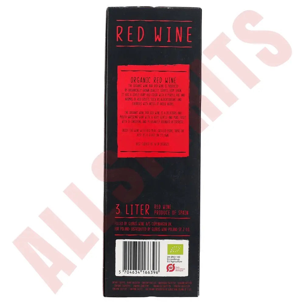 The Organic Wine Box Red 14 % 3 ltr. - AllSpirits