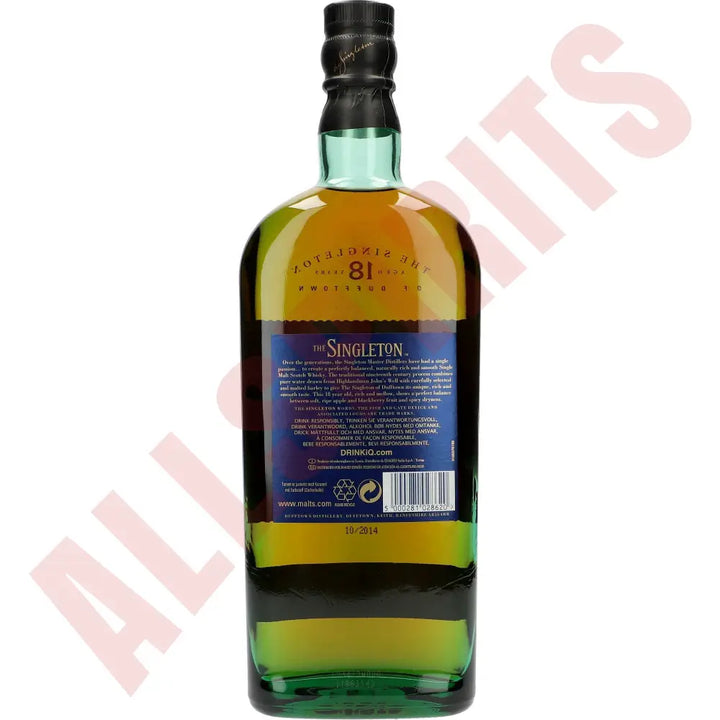 The Singleton 18 Years 40% 0,7 ltr. - AllSpirits