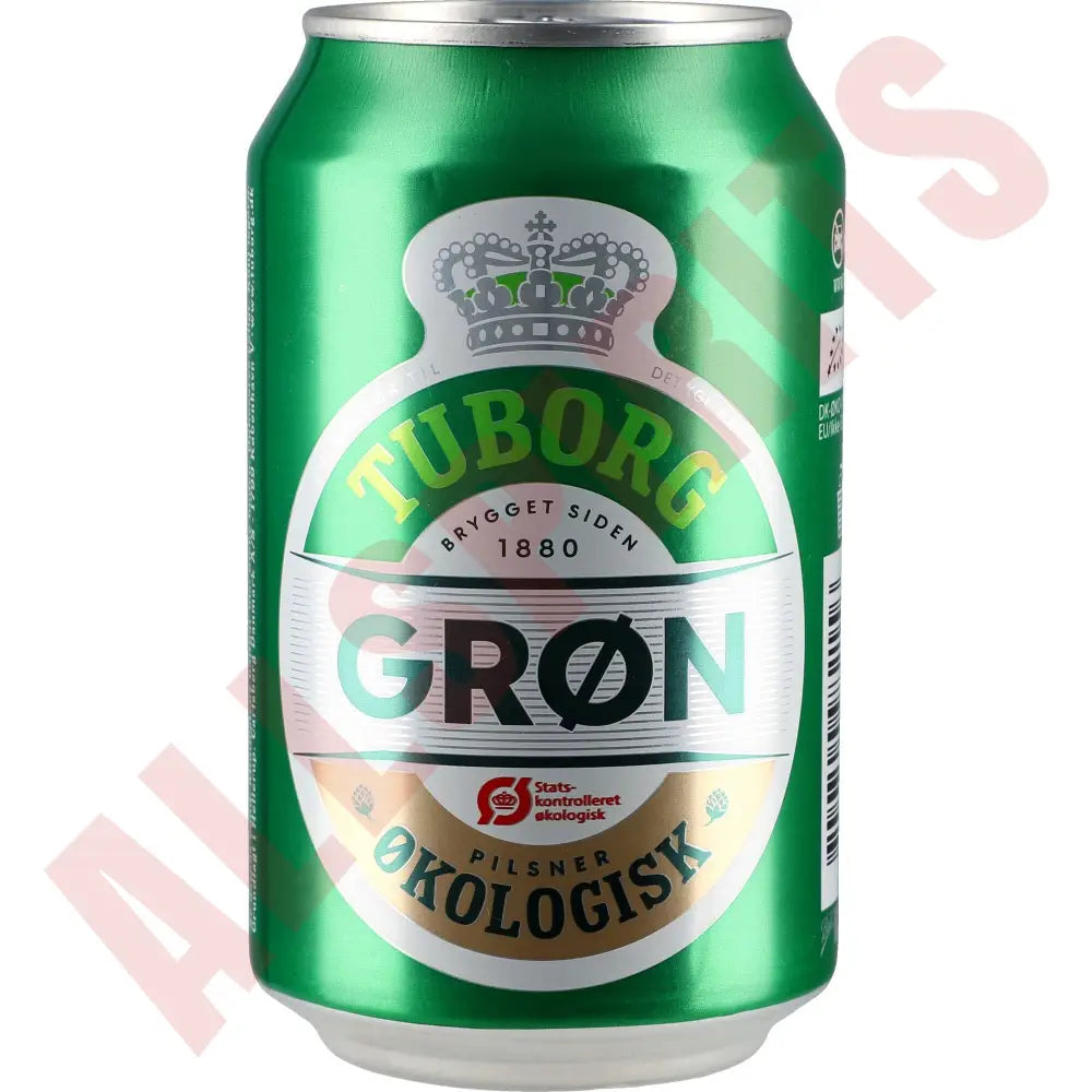 Tuborg Grøn Økologisk 4,6% 24x0,33 ltr. Ds. zzgl. DPG Pfand