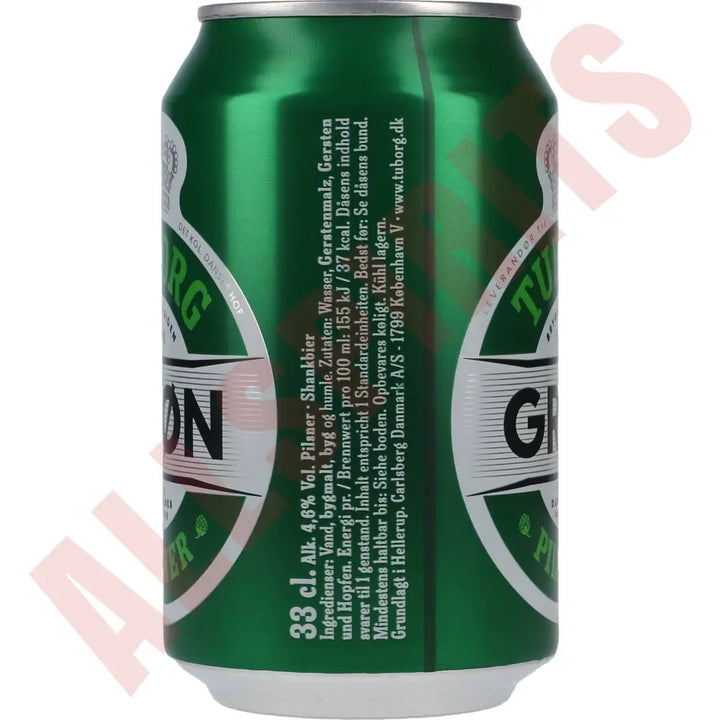 Tuborg Grøn Pilsner 4,6% 24x 0,33 ltr. zzgl. DPG Pfand - AllSpirits