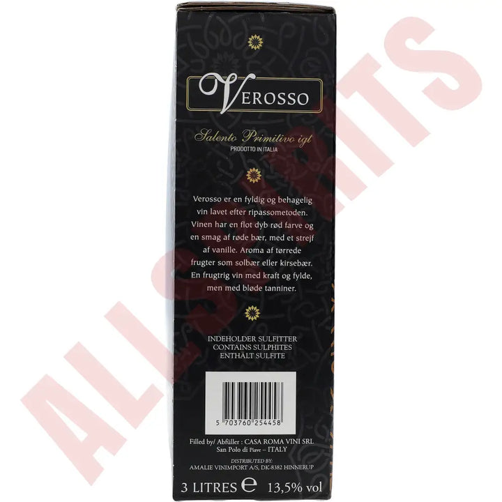 Verosso Primitivo Salento 13,5 % 3 ltr. - AllSpirits