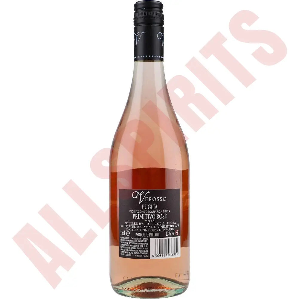 Verosso Puglia Primitivo Rosé 12 % 0,75 ltr. - AllSpirits