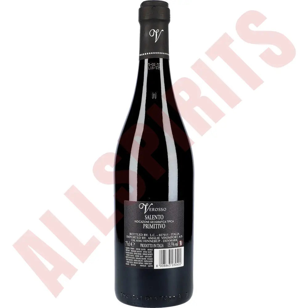 Verosso Salento Primitivo 13,5% 0,75 ltr - AllSpirits