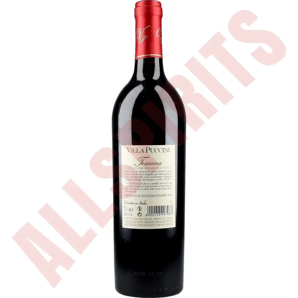 Villa Puccini Toscana Red Wine 12% 0,75 ltr - AllSpirits