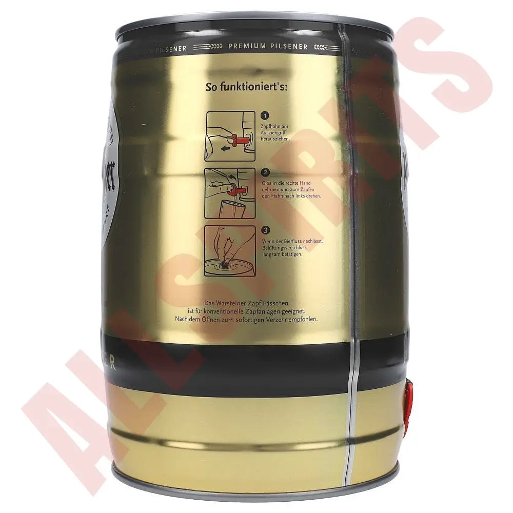 Warsteiner Premium Pilsener Fass 4,8% 5 l - AllSpirits