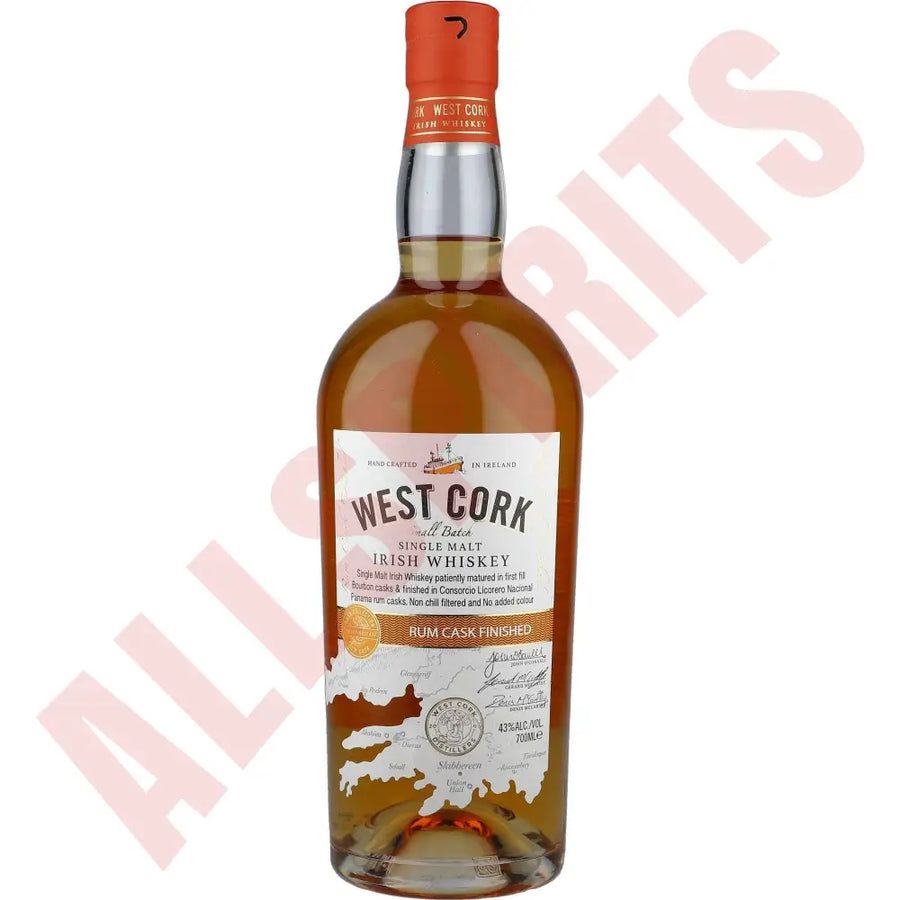 West Cork Single Malt Rum Cask Finish 43% 0,7l - AllSpirits