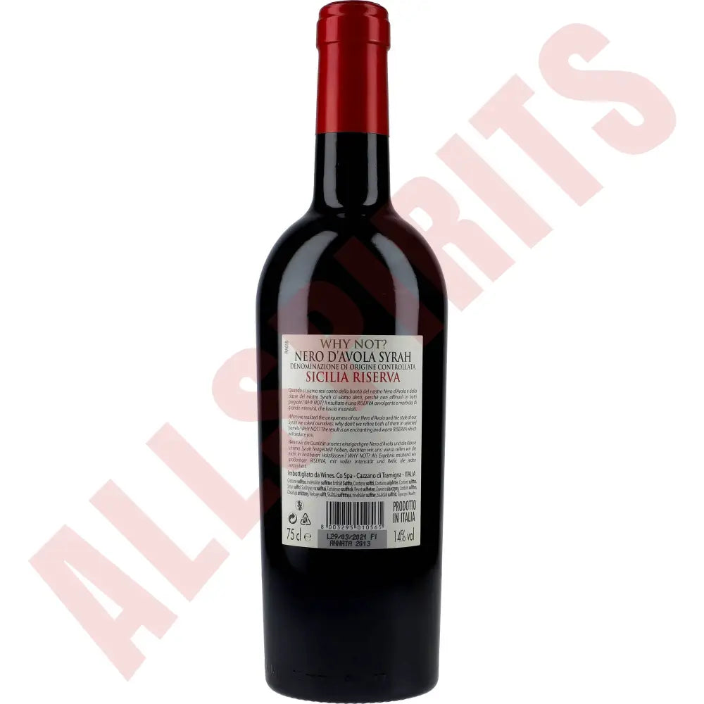 Why Not? Nero DÁvola Riserva 14% 0,75 ltr. - AllSpirits