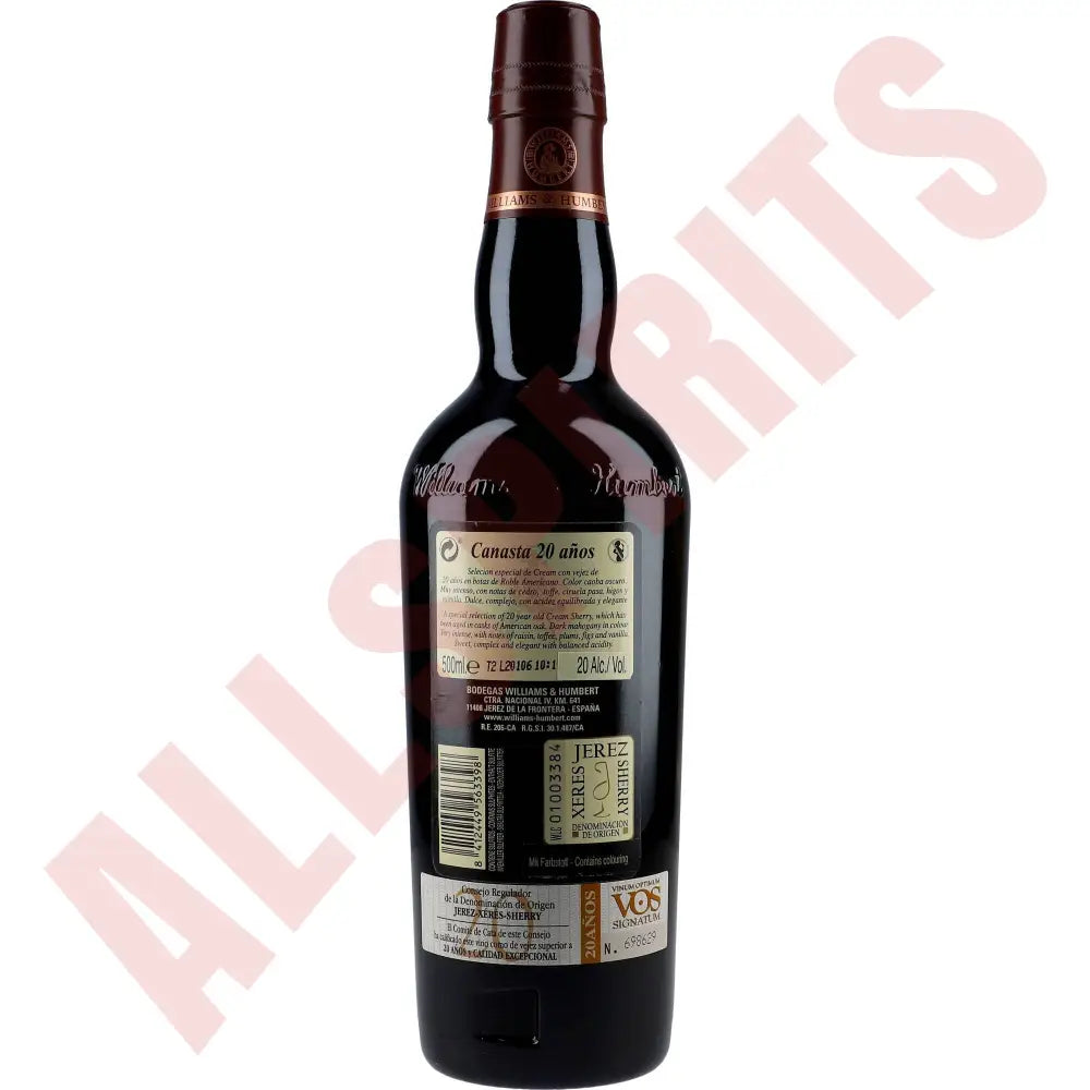 Williams & Humbert Canasta 20YO Cream Sherry 0,5L -GB- 20% - AllSpirits