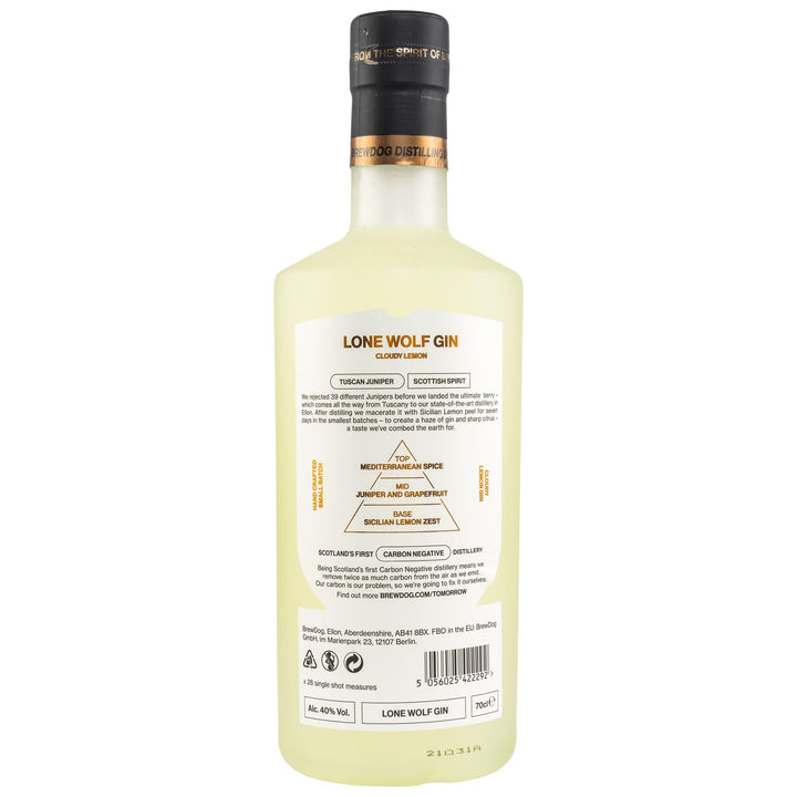 BrewDog LoneWolf Cloudy Lemon Gin 40% 0,7l - AllSpirits