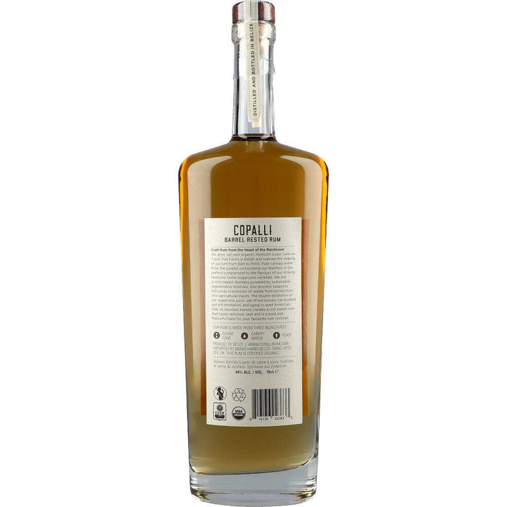 Copalli Barrel Rested Rum 44% 0,7 ltr - AllSpirits
