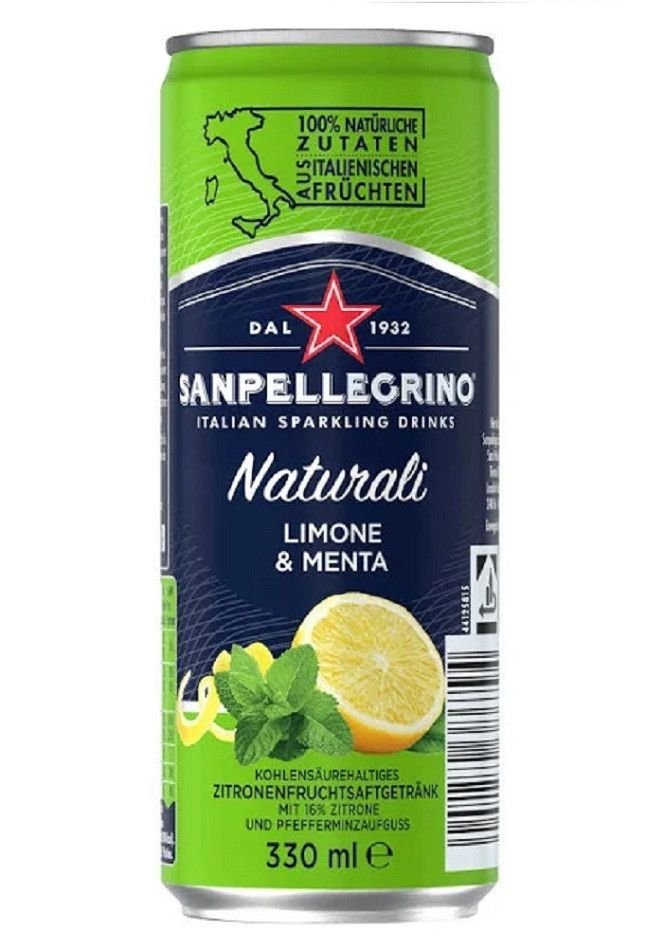 DPG Sanpellegrino Naturali Limone e Menta 24 x 0,33 ltr. - AllSpirits