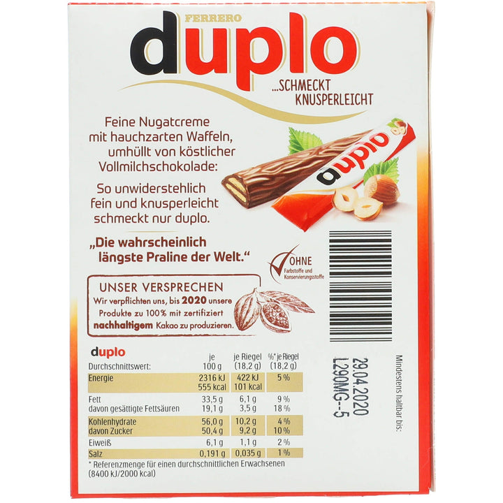 Ferrero Duplo 10x 18,2g - AllSpirits