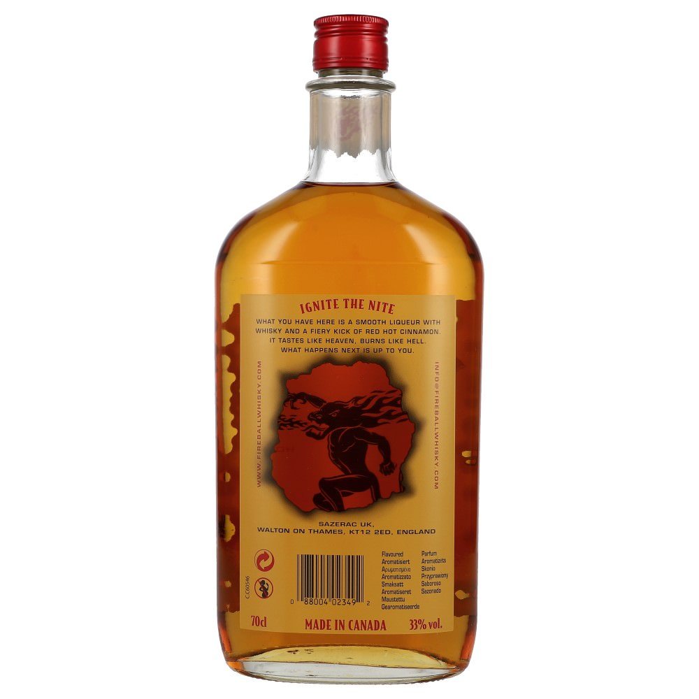 Fireball Cinnamon Whisky 33% 0,7 ltr. - AllSpirits