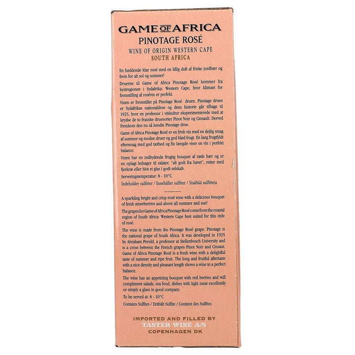 Game of Africa Pinotage Rose 13% 3 ltr. - AllSpirits