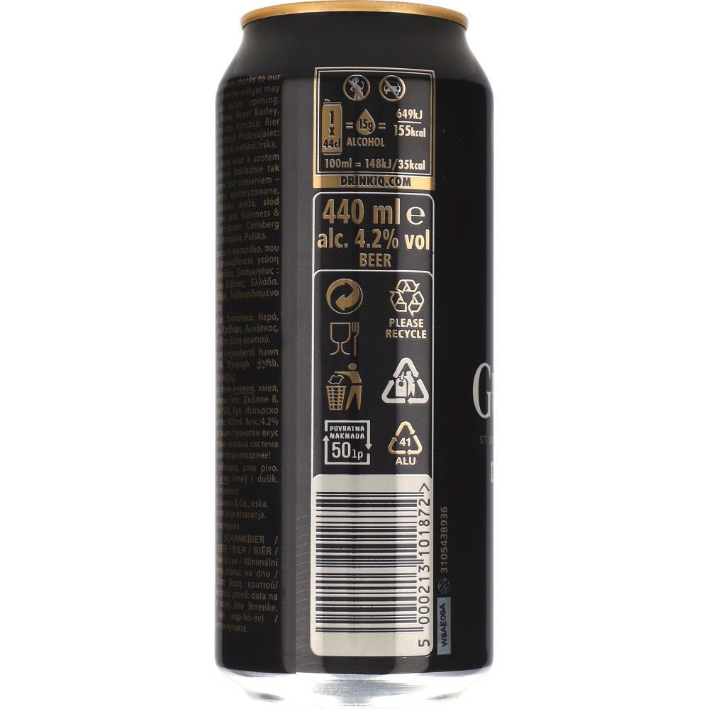 Guinness Draught Stout 4,2% 0,44 ltr. zzgl. DPG Pfand - AllSpirits