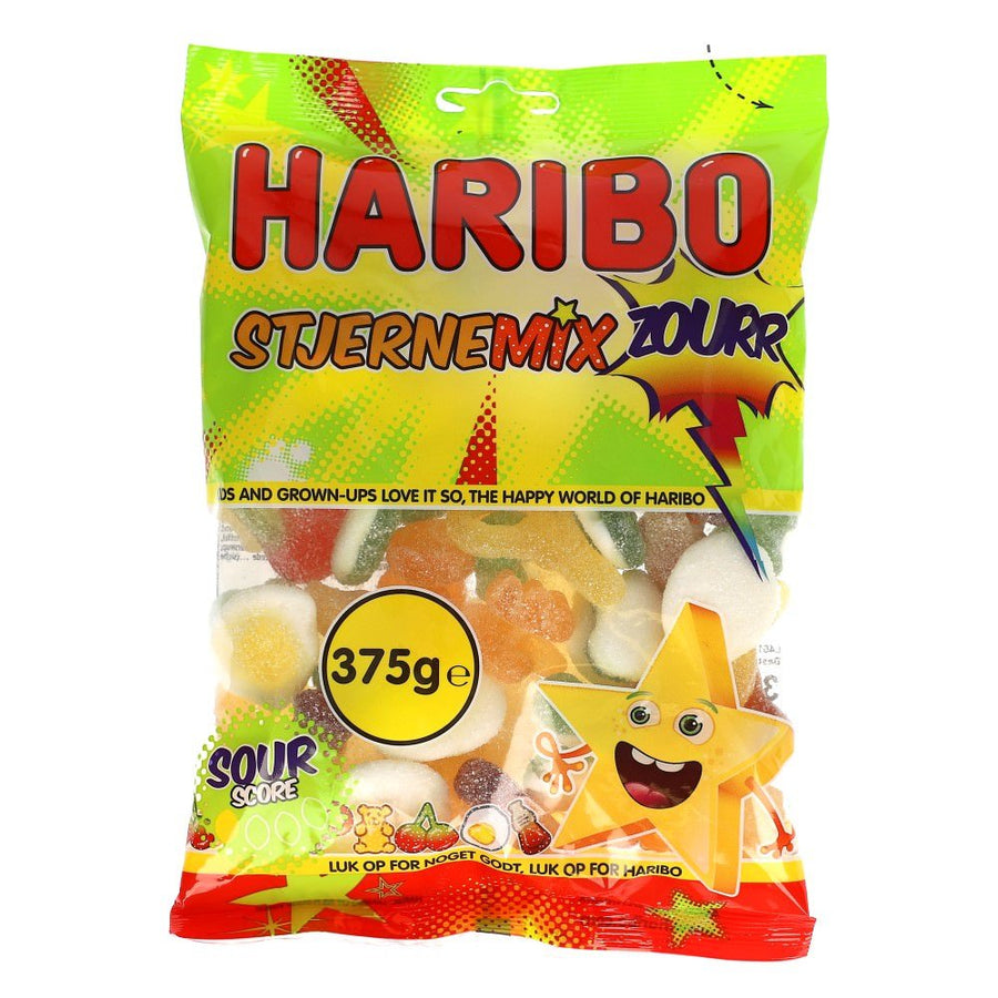 Haribo Stjerne Mix sour 375g - AllSpirits