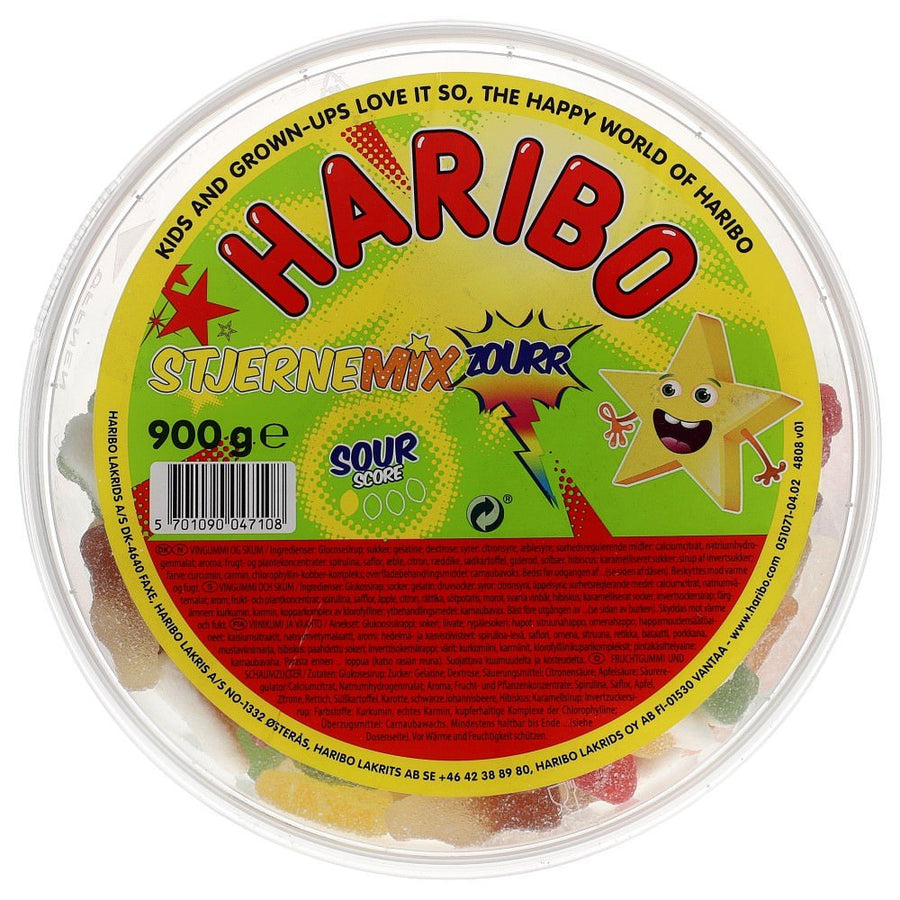 Haribo Stjerne Mix Sour 900g - AllSpirits