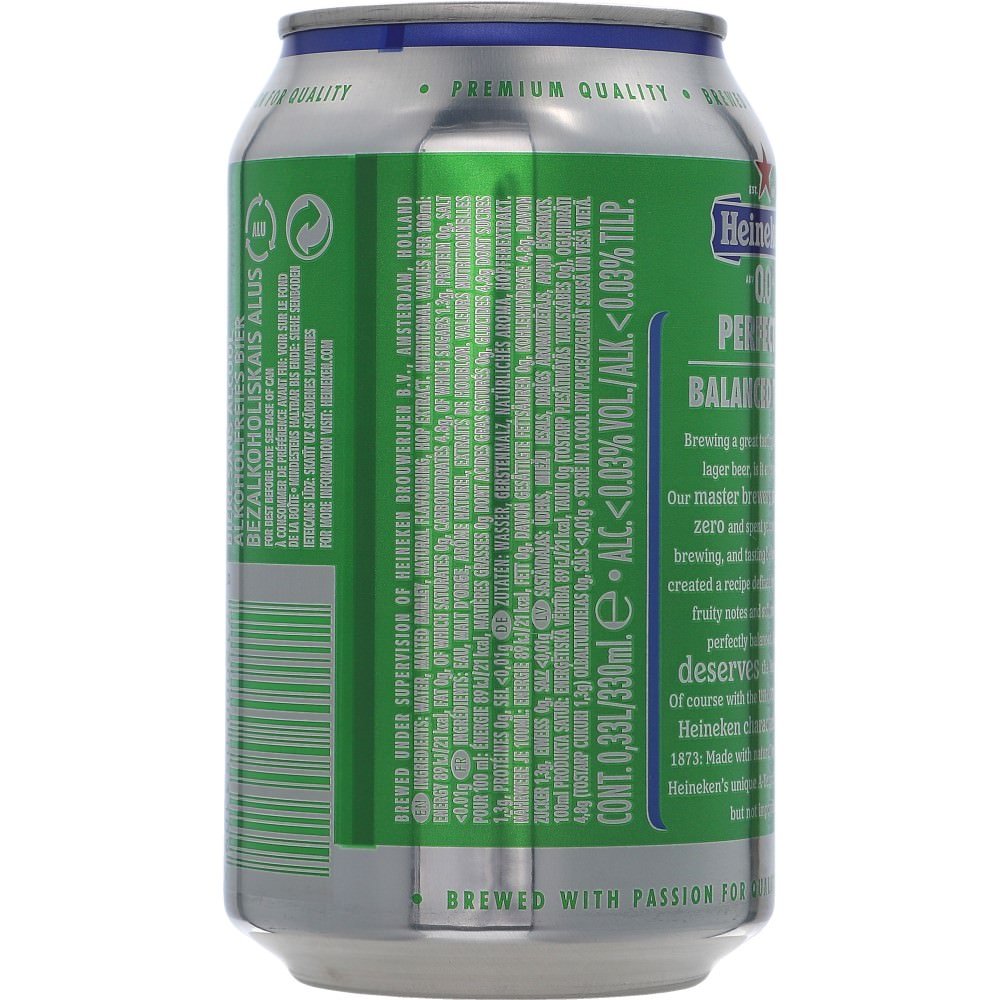 Heineken 0,0 Alkoholfrei 24x 0,33 ltr. zzgl. DPG Pfand - AllSpirits