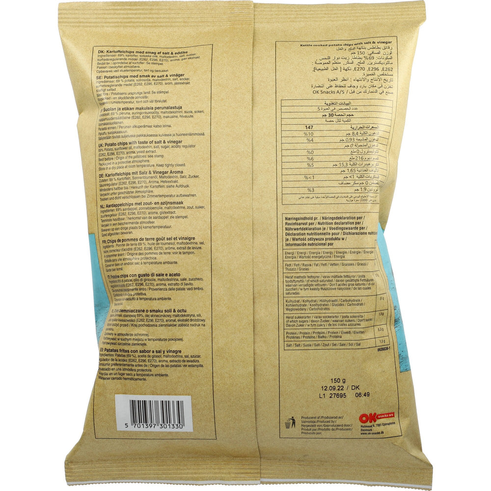 Kettle Chips Salt & Vinegar 150g - AllSpirits