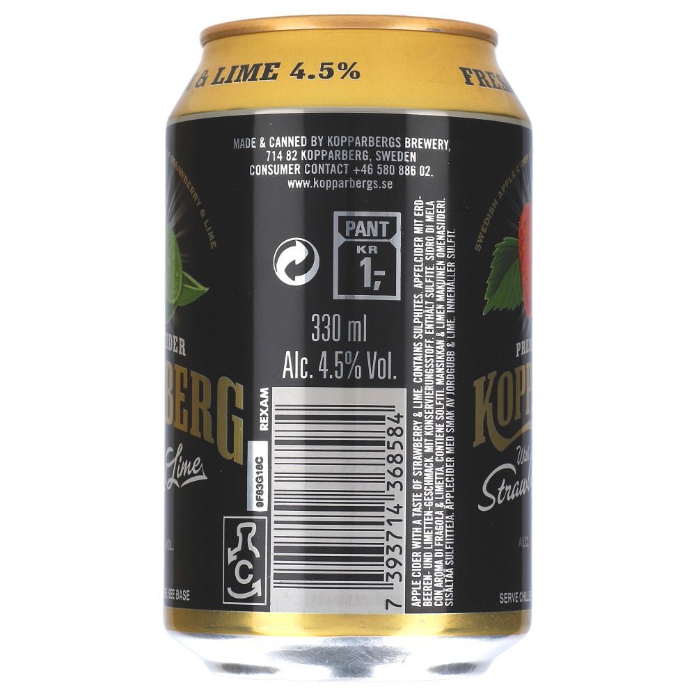 Kopparberg Strawberry Lime 4,5% 24x 0,33 ltr. zzgl. DPG Pfand - AllSpirits