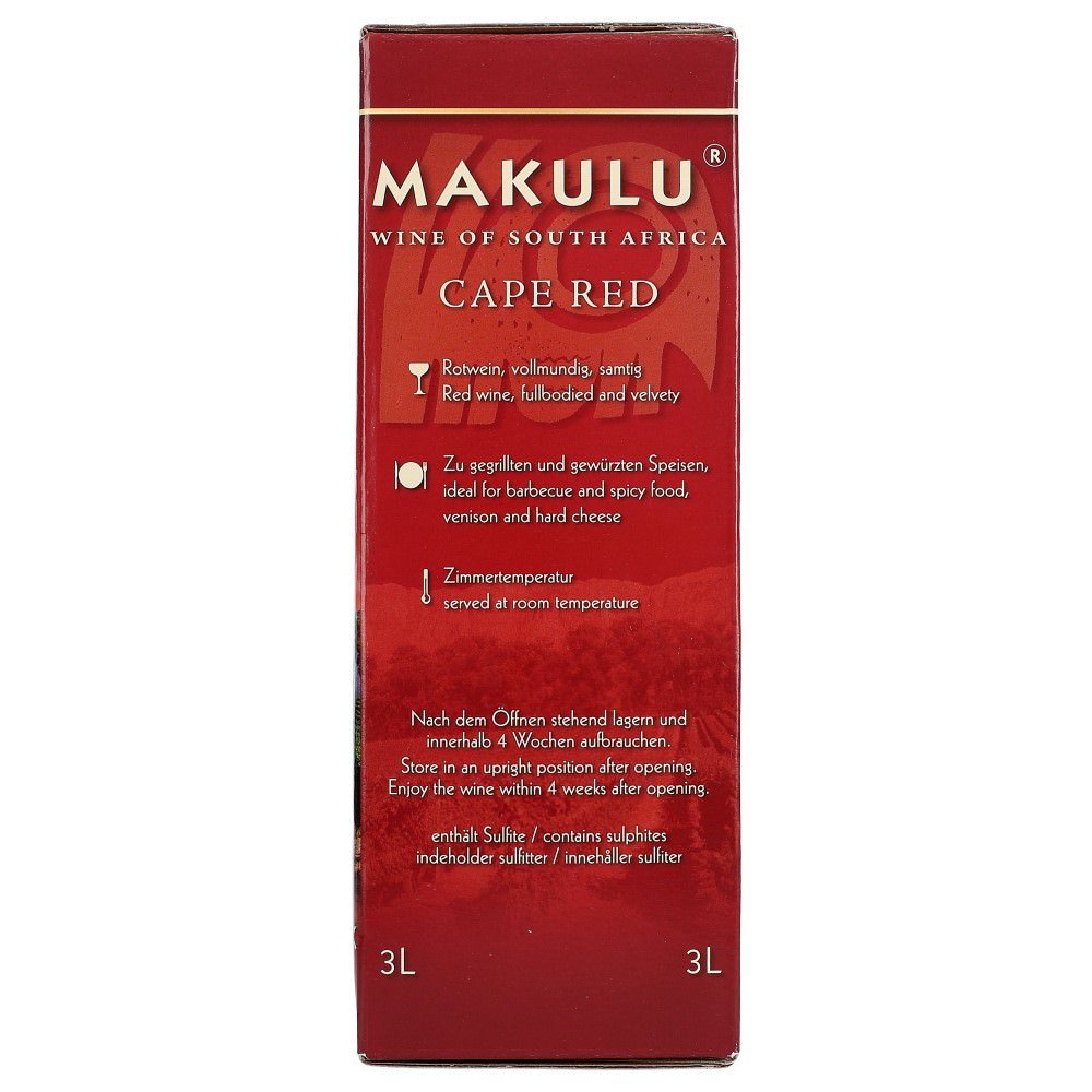 Makulu Cape Red 13 % 3 ltr. - AllSpirits