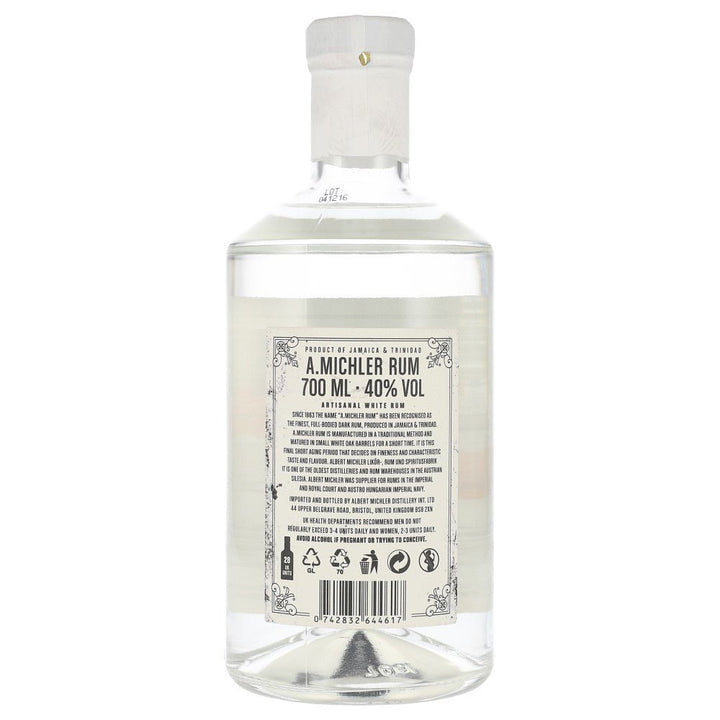 Michlers Jamaica & Trinidad Artisanal White Rum 0,7L 40% - AllSpirits