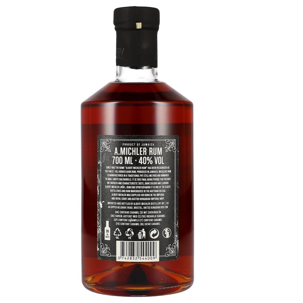 Michlers Jamaican Artisanal Dark Rum 40% 0,7 ltr. -GB- - AllSpirits