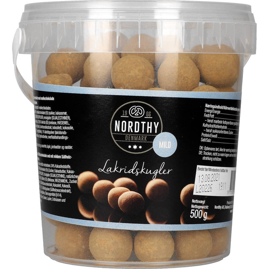 Nordthy Lakridskugler med Mælkechokolade MILD 500g - AllSpirits