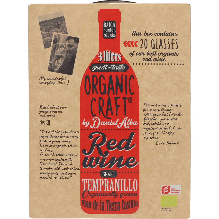 Organic Craft Red 13,5 % 3 ltr. - AllSpirits