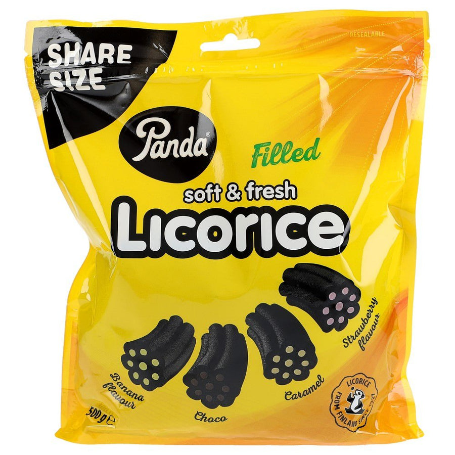 Panda Soft & Fresh Filled Licorice 500g - AllSpirits
