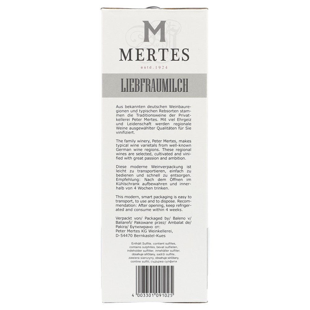 Peter Mertes Liebfraumilch 9,5% 3 ltr. - AllSpirits