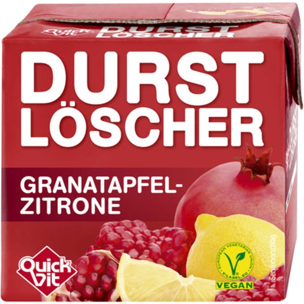 QuickVit Durstlöscher Granatapfel-Zitrone 0,5 ltr. - AllSpirits