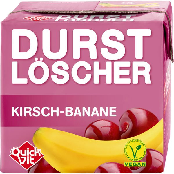 QuickVit Durstlöscher KIBA Banane-Sauerkirsch 0,5 ltr. - AllSpirits