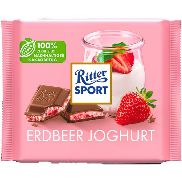 Ritter Sport Schokolade Erdbeer-Joghurt 100g - AllSpirits