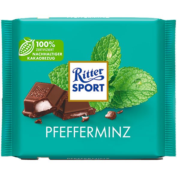 Ritter Sport Schokolade Pfefferminz 100g - AllSpirits